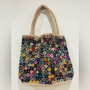 Colorful Crochet Tote Bag